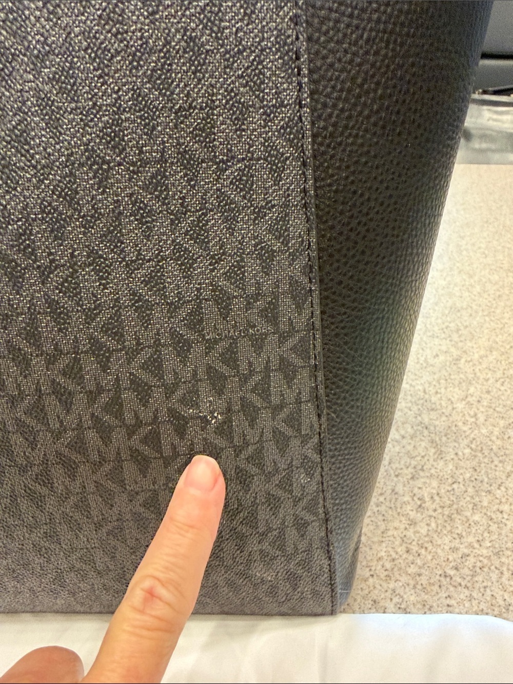 Michael Kors Black Tote with Silver Accents and Logo Print - Picture 4 of 16